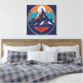 Serene Summit Grafisch Canvas Afdruk (Insitu (Slaapkamer))