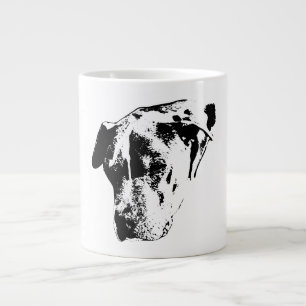 Serene Sun-Squint—Pitbull Mix Portrait Extra Grote Beker