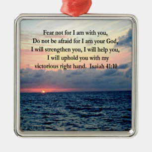 SERENE SUNRISE ISAIAH 41:10 METALEN ORNAMENT