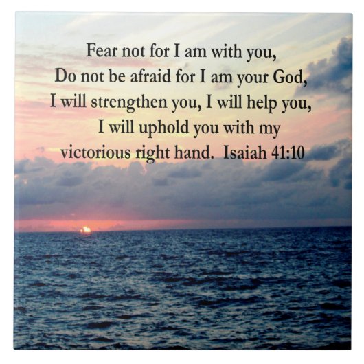 SERENE SUNRISE ISAIAH 41:10 TEGELTJE (Voorkant)