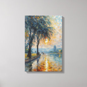 Serene Sunset beroemd gemaakt door Water Impressio Canvas Afdruk