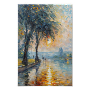 Serene Sunset beroemd gemaakt door Water Impressio Foto Afdruk