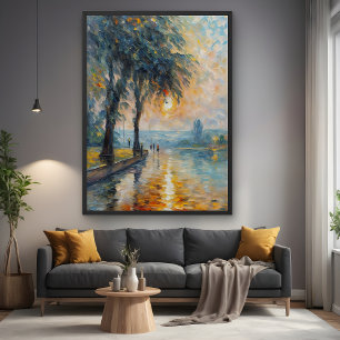 Serene Sunset beroemd gemaakt door Water Impressio Perfect Poster