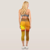 Serene Sunset Capri Leggings avec design naturel (Verso)