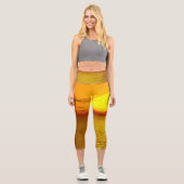Serene Sunset Capri Leggings avec design naturel (Recto)