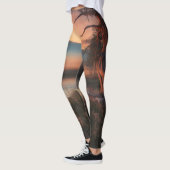 Serene Sunset Imprimer Leggings Haut-Taille - Natu (Gauche)
