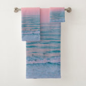 Serene Sunset | Plage Abstraite Blue Pink Pastel (En situation)