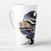 Serene Sunset Silhouette Latte Mug Design (Angle gauche)