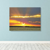 Serene Sunset Wrapped Canvas Print (Insitu (Houten vloer))