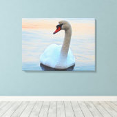 Serene Swan Canvas Afdruk (Insitu (Houten vloer))