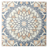 Serene Symmetrie: Pastel Harmonie Tegeltje (Voorkant)