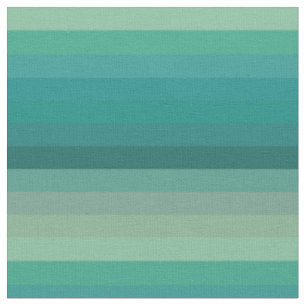 Serene Teal Ombré Horizontale Strepen Stof