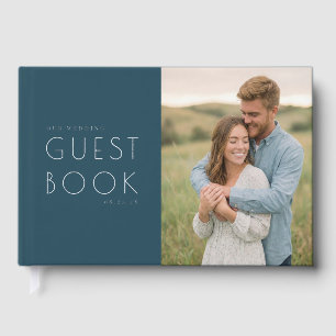 Serene Teal Romantische Fotografie Gastenboek