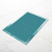 Serene Teal Watercolor Trouw Uitnodiging (Gedraaid)