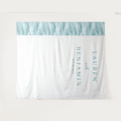 Serene Teal Wave Minimalist Wandkleed (Voorkant (horizontaal))