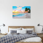 Serene Tropical Beach Sunset Toile Enveloppée (Insitu(Chambre))