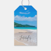 Serene Tropical Destination Schilderachtig Beach B Cadeaulabel (Voorkant)