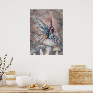 Serene Tuin Fee Fantasie Waterverf Kunst Poster
