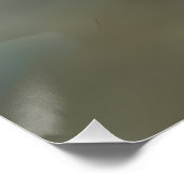 Serene Turquoise Blauwe Abstracte Golven Ethische Perfect Poster (Hoek)