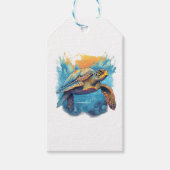 Serene Underwater Turtle Copy Cadeaulabel (Voorkant)