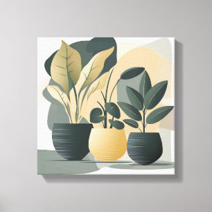Serene vetplanten canvas afdruk