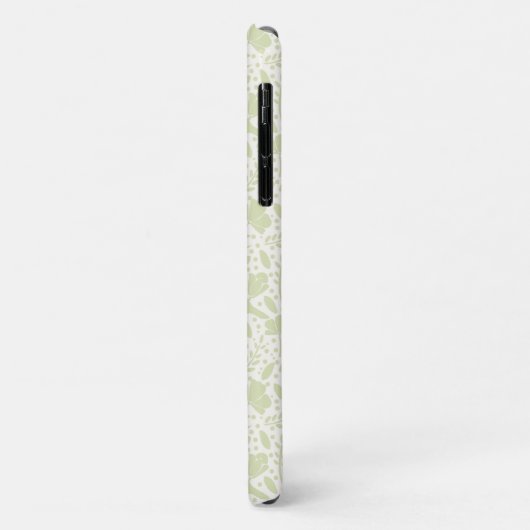 Serene vogels en bloemen gemonogrammeerd Case-Mate iPhone case (Achterkant/links)
