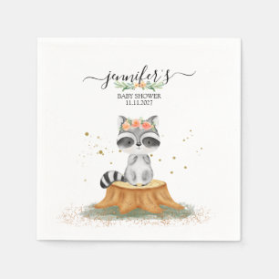Serene Wasbeer Bos Babyfeestje Servet