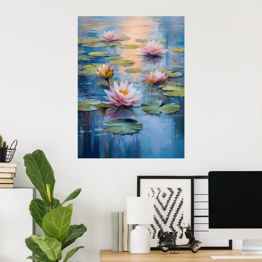 Serene Water Lily Pond Fine Art Poster (Thuiskantoor)