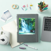 Serene Waterfall in Bleek Blue en Green Sticker (iPad Cover)