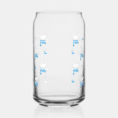 Serene Waters - Speels Swan Lake Pattern Design Blikvorm Glas (Rechts)