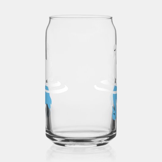 Serene Waters - Speels Swan Lake Pattern Design Blikvorm Glas (Rechts)