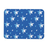 Serene Waters - Speels Swan Lake Pattern Design Magneet (Horizontaal)