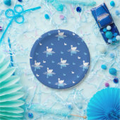 Serene Waters - Speels Swan Lake Pattern Design Papieren Bordje (Feest)