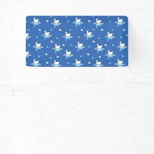 Serene Waters - Speels Swan Lake Pattern Design Spandoek (Insitu)