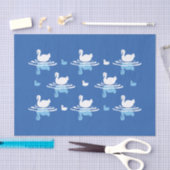 Serene Waters - Speels Swan Lake Pattern Design Tissuepapier (Craft)