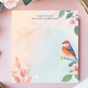 Serene Waterverf Robin Vogel Bloemstuk Persoonlijk Notitieblok