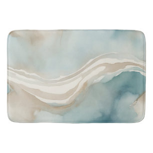 Serene Waterverf Wassen met Sky Blue Badmat
