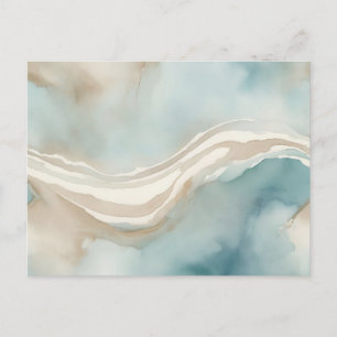 Serene Waterverf Wassen met Sky Blue Briefkaart
