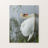 Serene White Swan Jigsaw Puzzle (Vertical)