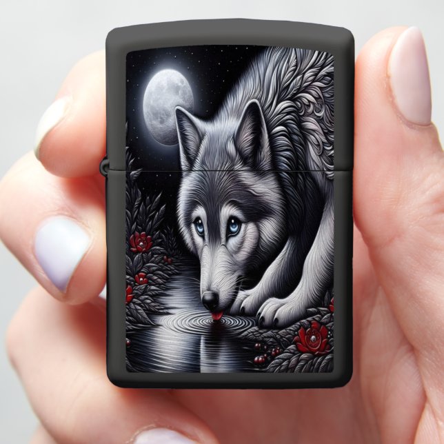 Serene White Wolf Scene (In Hand)