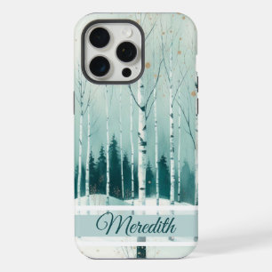 Serene Winter Birch Forest