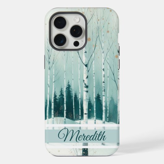 Serene Winter Birch Forest (Verso)