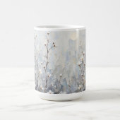 Serene Winter Blossoms Abstract Coffee Mug  (Centre)