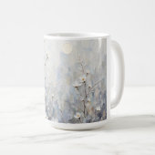Serene Winter Blossoms Abstract Coffee Mug  (Devant droit)