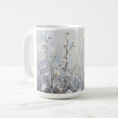 Serene Winter Blossoms Abstract Coffee Mug  (Devant gauche)