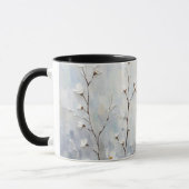 Serene Winter Blossoms Abstract Coffee Mug Black  Mok (Links)