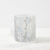 Serene Winter Blossoms Abstract Mug (Devant gauche)