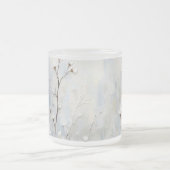Serene Winter Blossoms Abstract Mug (Centre)