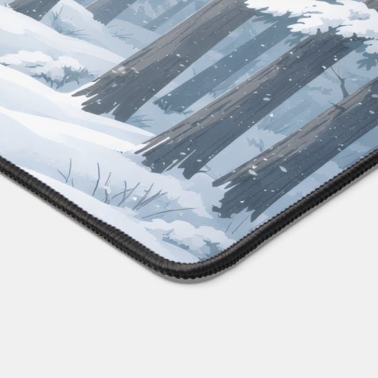 Serene Winter Forest Mouse Pad (Coin)