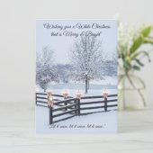 Serene Winter Landscape Snow-draped Trees Feestdagenkaart (Staand voorkant)